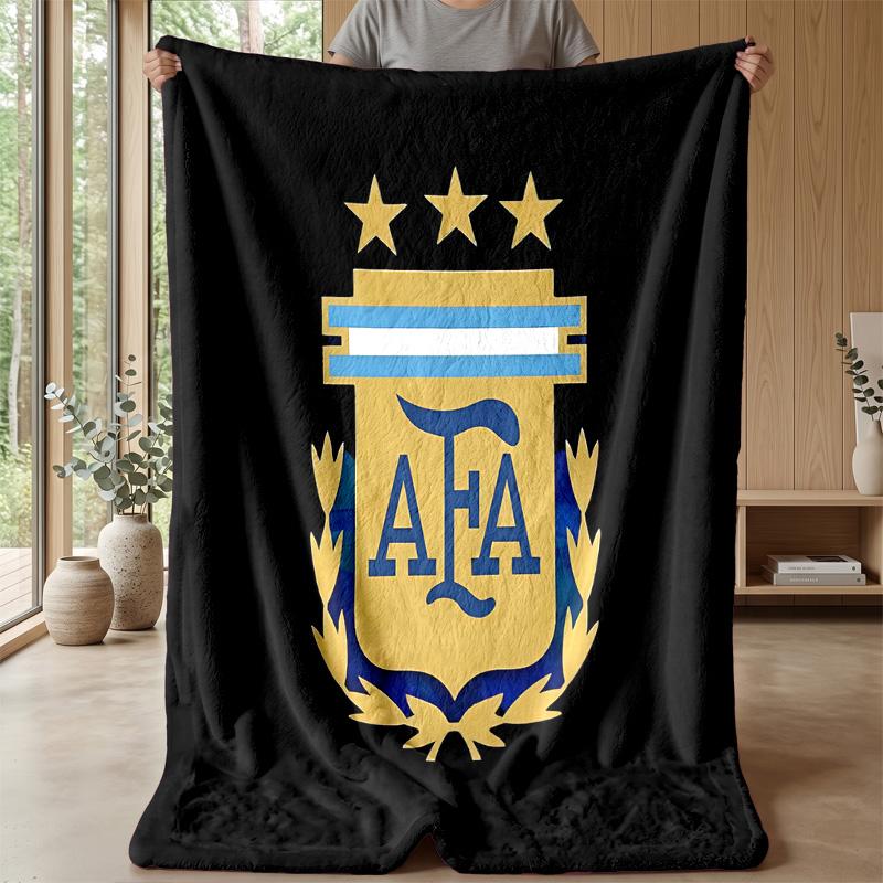 Coperta Tematica Squadra Nazionale di Calcio Argentina Morbida Coperta in Pile di Flanella Calda Leggera Coperta Plaid per Casa Divano Letto