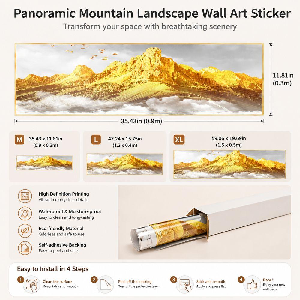 Mountain Landscape Bedside Decorative Paintings for Bedroom Living Room Bedside Background Wall