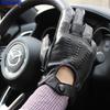 Deerskin Driver Gloves Men's Leather Unlined Single Layer Thin Hollow Breathable Motorcycle Riding Car Driving Spring and Autumn