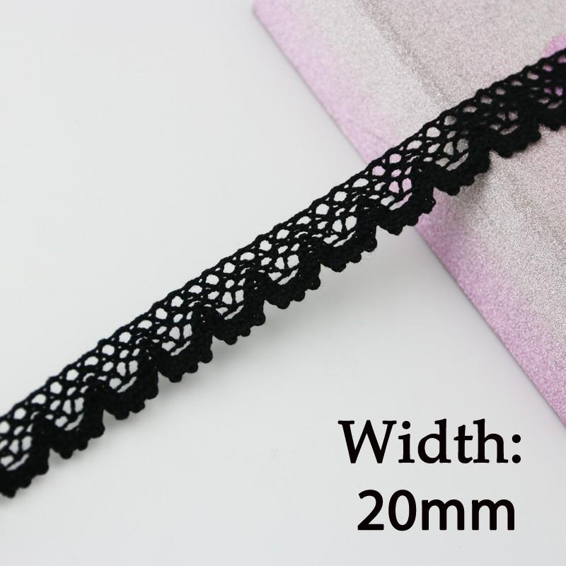 

(5 meters/roll) black Lace Fabric Cotton Embroidered Trim DIY Sewing Handmade Craft Ribbon Materials 5m