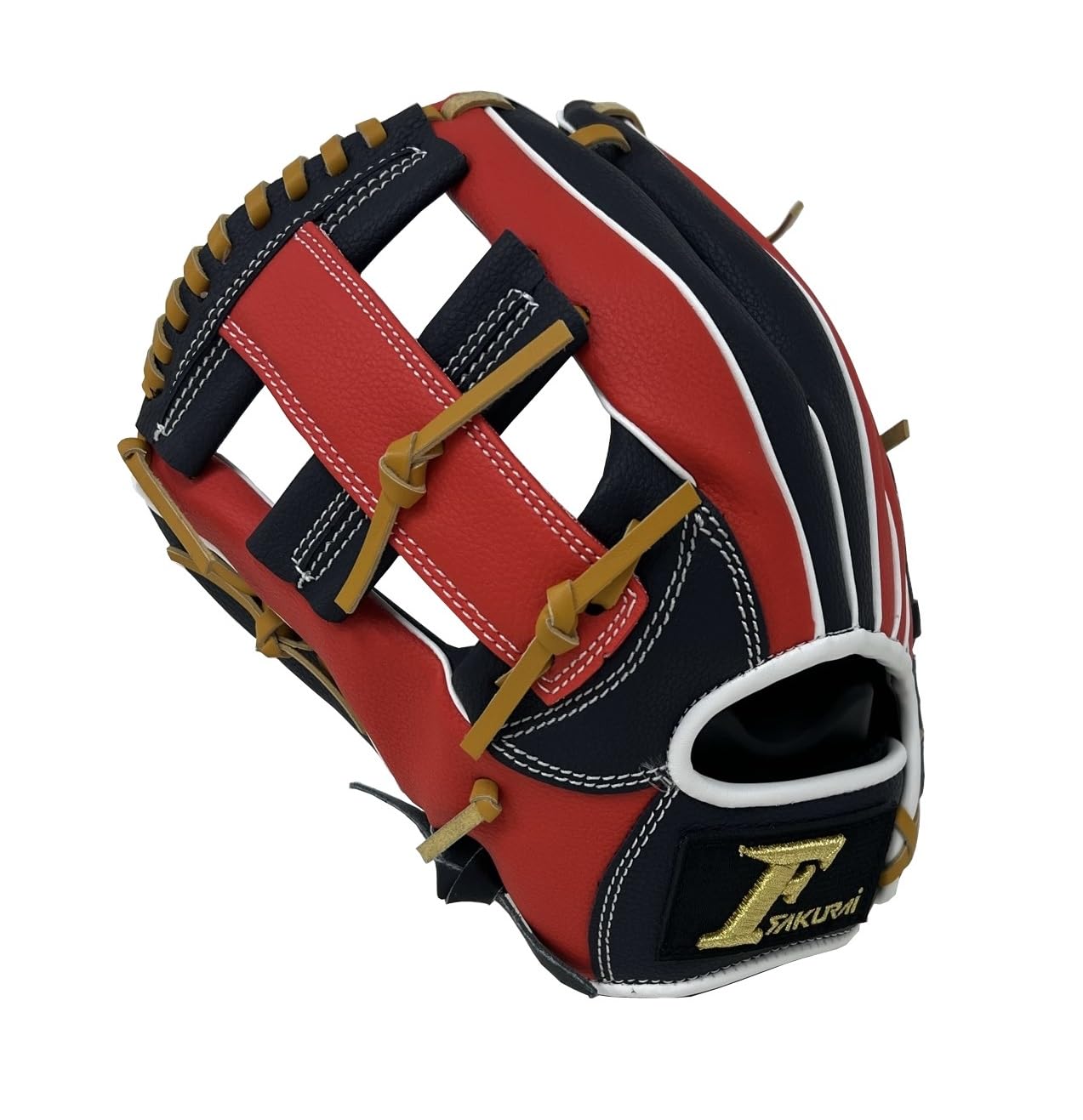 

Sakurai Falcon Baseball Size Navy x Red Glove, All-Around, Softball, S, FG-5718RH, Left-Handed Throw, чёрный