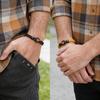 Noter Stylish Fishhook Bracelet Men 7 Colors Available Grade A 4mm String Street Hiphop Riding Sports Sweat Absorbent Braslet