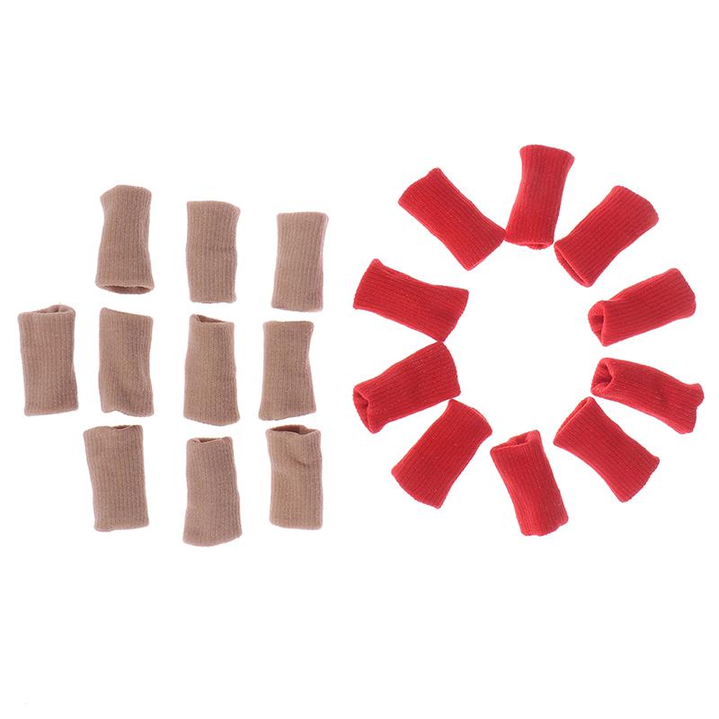 10Pc Finger Sleeves Sport Arthritis Trigger Braces Knuckle Protector Splint Wrap