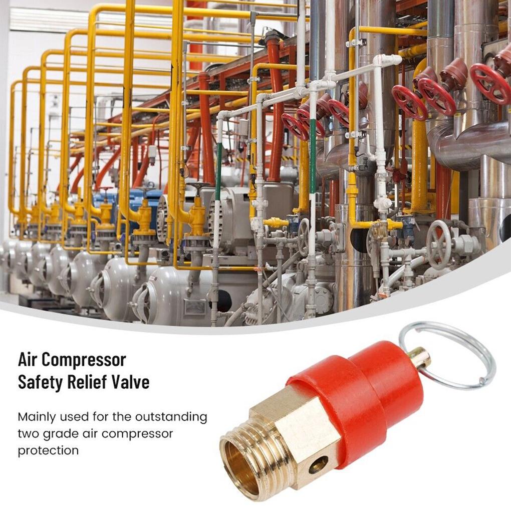 2Pcs Brass Air Compressor Safety Relief Valve Power Tools Tools Power Tool Valve Tool