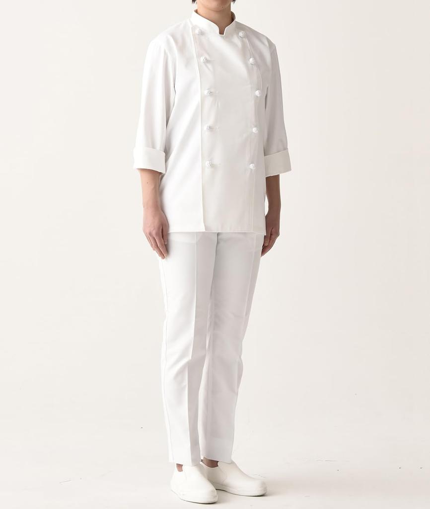 [Seven Uniform] AA0498-0 White L Chef Coat, 3/4 Sleeve, Unisex, Inner Pocket, Wrinkle-Resistant, for Chefs, Restaurants, and Food Service Workers