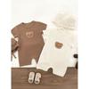 British Lmkl Baby Jumpsuit Summer Thin Bear-Themed Baby Clothes Infant Short-Sleeved One-Piece Romper