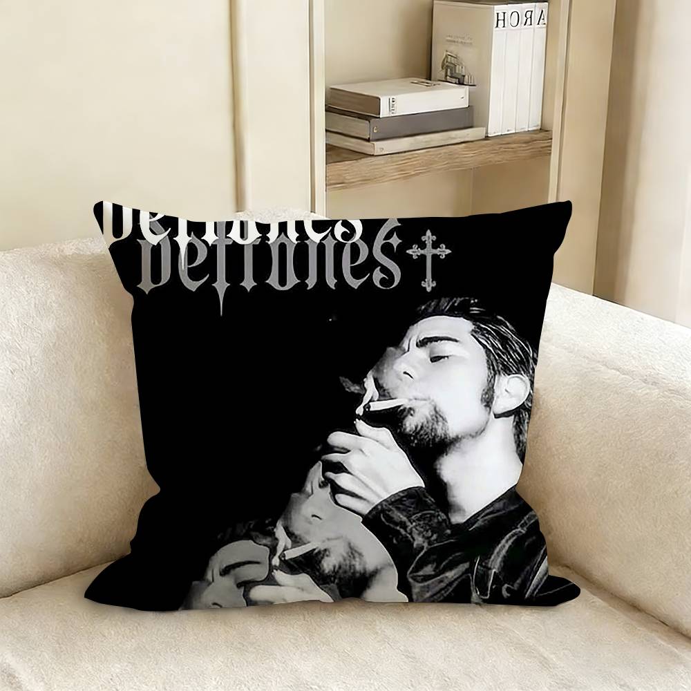 Band D-Deftones Pillow Case Living Room Sofa Cushion Cover Suitable For Home Bedroom Room Decoration