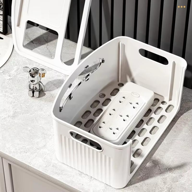 Multi-Function WiFi Router Storage Box Wireless Modem Multi-Port Signal Open Shelf TV Set-Top Box Holder with Power Cord