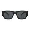 Prada Classic Triangle Logo on Temple Irregular Shape Sunglasses Men's Black