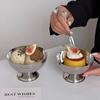 1pcs Modern Minimalist Stainless Steel Salad Cup Ice Cream Milkshake Snack Cup Fruit Dish Yogurt Cake Cup