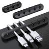 2PCS Silicone USB Cable Organizer Cable Winder Desktop Tidy Management Clips Cable Holder for Mouse Headphone Wire Organizer