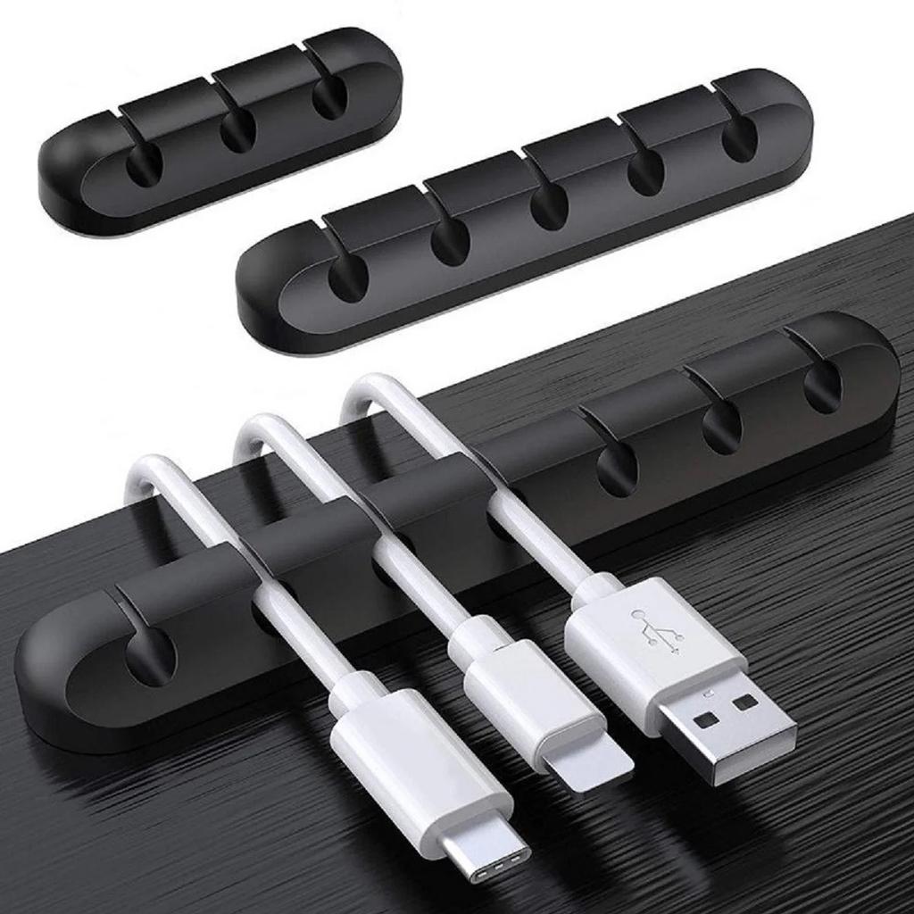 2PCS Silicone USB Cable Organizer Cable Winder Desktop Tidy Management Clips Cable Holder for Mouse Headphone Wire Organizer