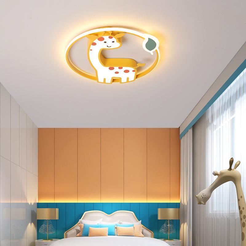 2025 Modern Giraffe Cartoon Ceiling Lamp for Children's Bedroom