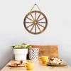 Wood Wagons Wheel Decorative Wooden Wheels Old Western Style Wagon Wheels Decor Vintage Rustic Wall Hanging Wood Cartwheel