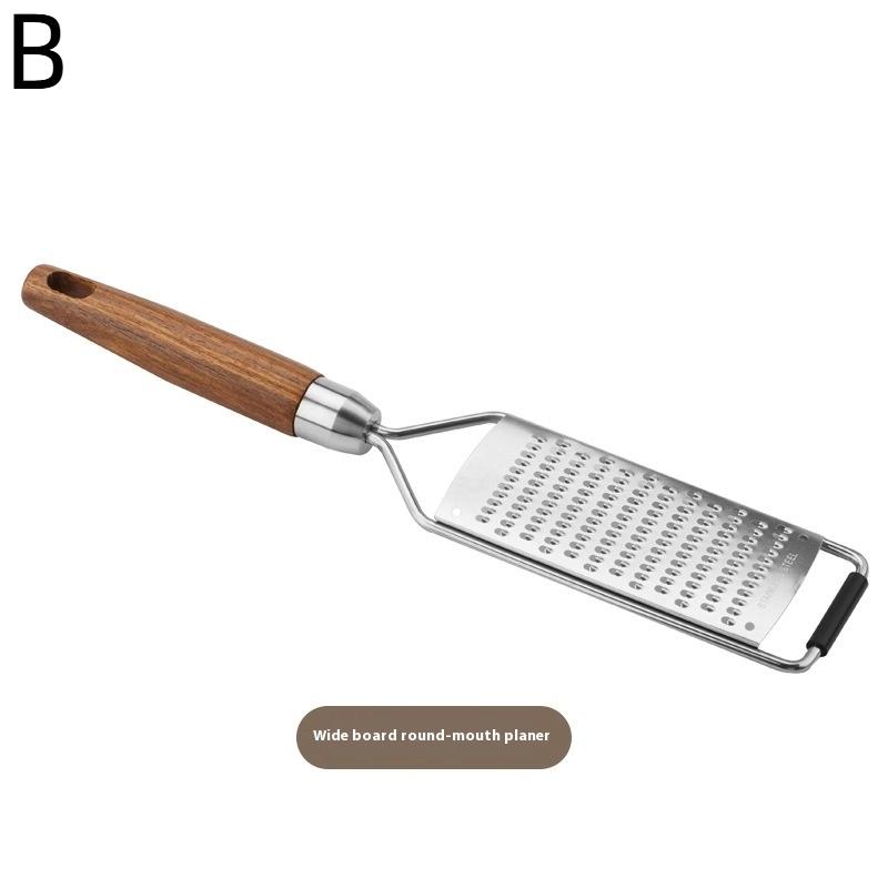 Cheese Grater With Natural Wood Handle Stainless Steel Zester Grater Kitchen Citrus Zester Tool For Ginger