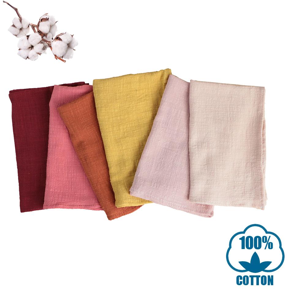 2PCS 45X60CM Skin-friendly Cotton Summer Napkins,Reusable Kitchen Dining Placemats,Customized Dinner Table Rustic Wedding Decor