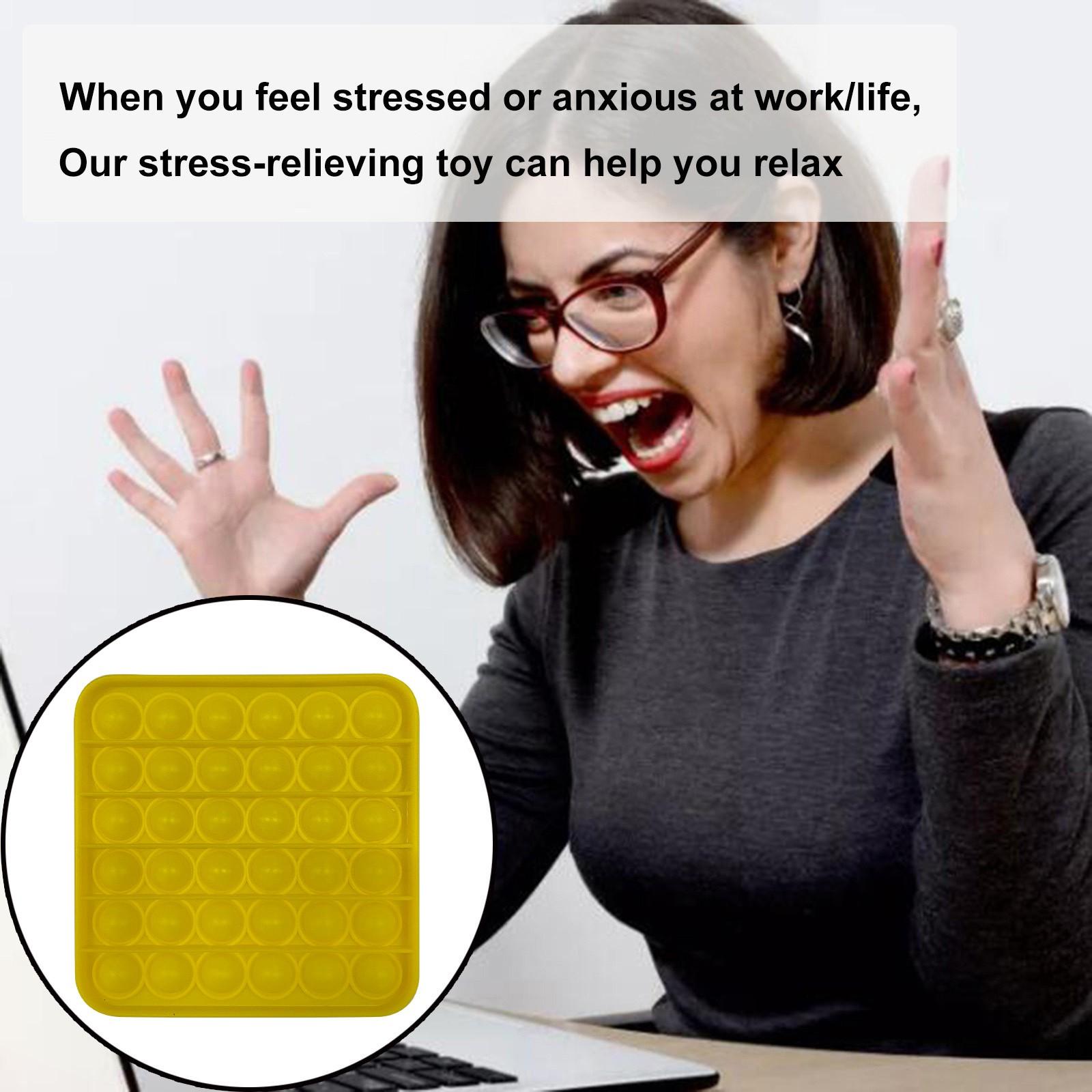 

Сенсорная игрушка-пузырь для особых потребностей, средство для снятия стресса жёлтый