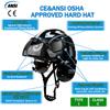 CE Construction Safety Helmet With Built In Goggles Earmuffs Reflective Stickers Hard Hat With Visor Adjustable Vented ABS Hardh
