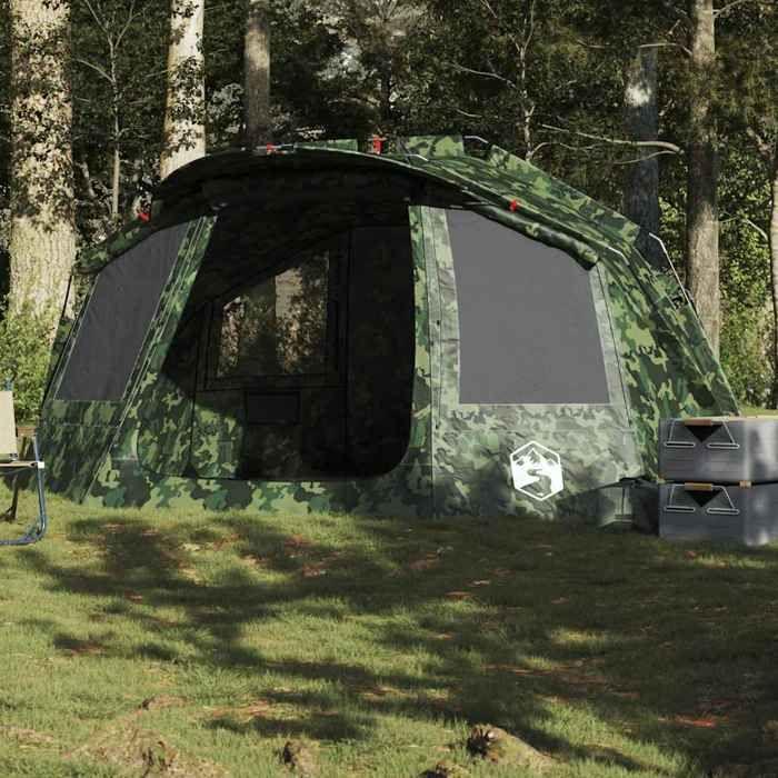 VidaXL Tente de pêche 5 personnes camouflage imperméable, tente de camping, tente de jardin, abri d'extérieur, abri de 4009391