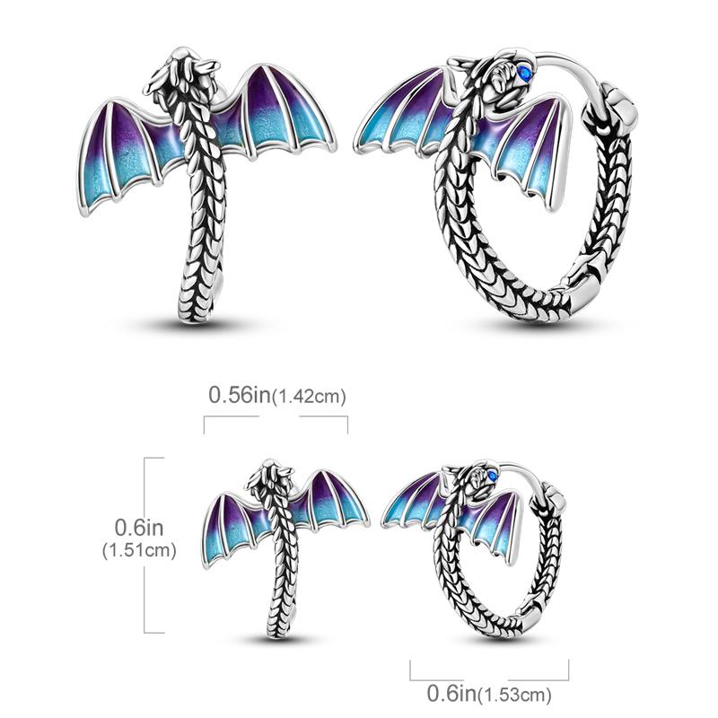 Sparkling Woman Hoop Earring 925 Silver CZ Zircon Firefly Butterfly Clover Ear Stud Earrings Jewelry Anniversary Gift