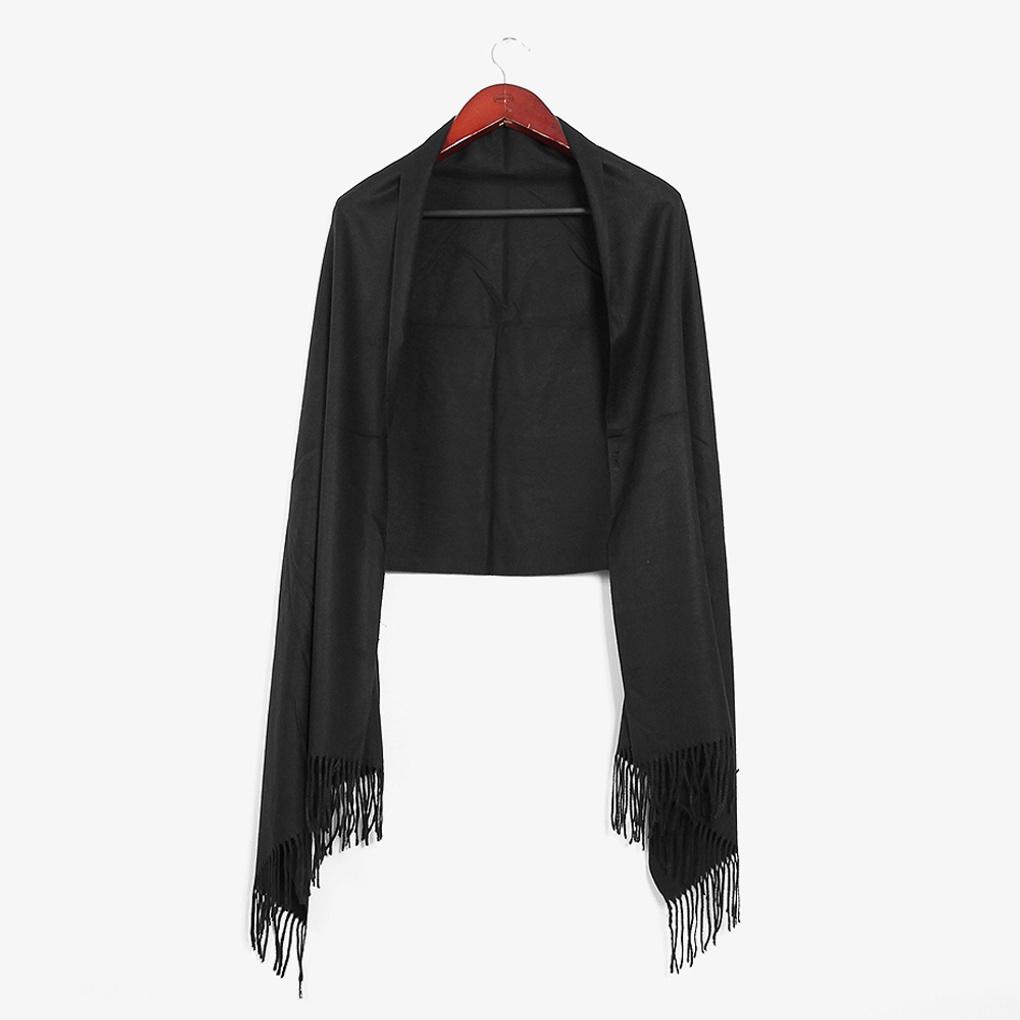 Cashmere Basic Muffler (Black) Fashion Winter Scarf