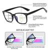 Herren Multifokale Pochromische Lesebrille Outdoor Farbwechsel Anti Blaulicht Progressive Brille für Fern- und Nahsicht