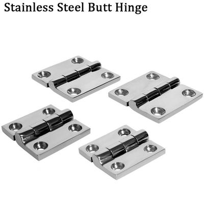38/40/50mm Stainless Steel Butt Hinge Solid Cast Mirror Polish Boat Hinges Heavy Duty Durable Square Casting Hinge
