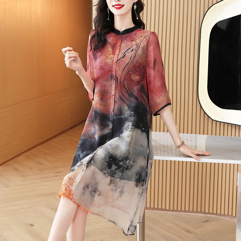 

Весеннее винтажное женское платье со свободной талией и принтом, Vestidos Elegantes, летняя одежда, большие размеры 3xl