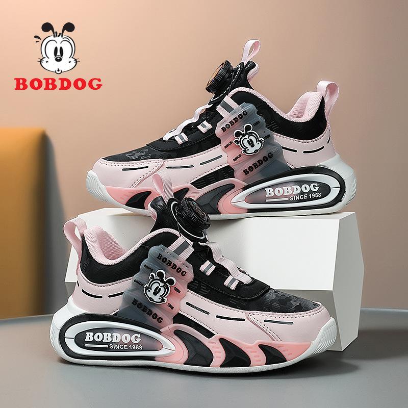 Babu bean boys' shoes running shoes tide 2025 autumn and winter new middle-aged and older children's leather surface children's sports shoes fashionab