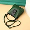 Contrast color square buckle bucket bag women's shoulder messenger bag