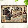 Wild Turkey 101 Bourbon 8x12 Blechschild, Retro-Dekoration für Bar, Man Cave, Garage