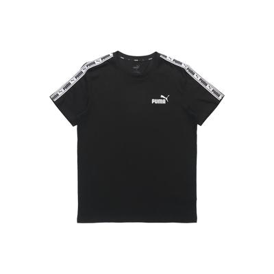 Logo Print Taping Tee Men Tops Black 532557-01