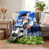 CAPTAIN TSUBASA Decke Flanelldecke Weiche Gemütliche Plüschdecke für Sofa Bett Leichte Heimdekoration