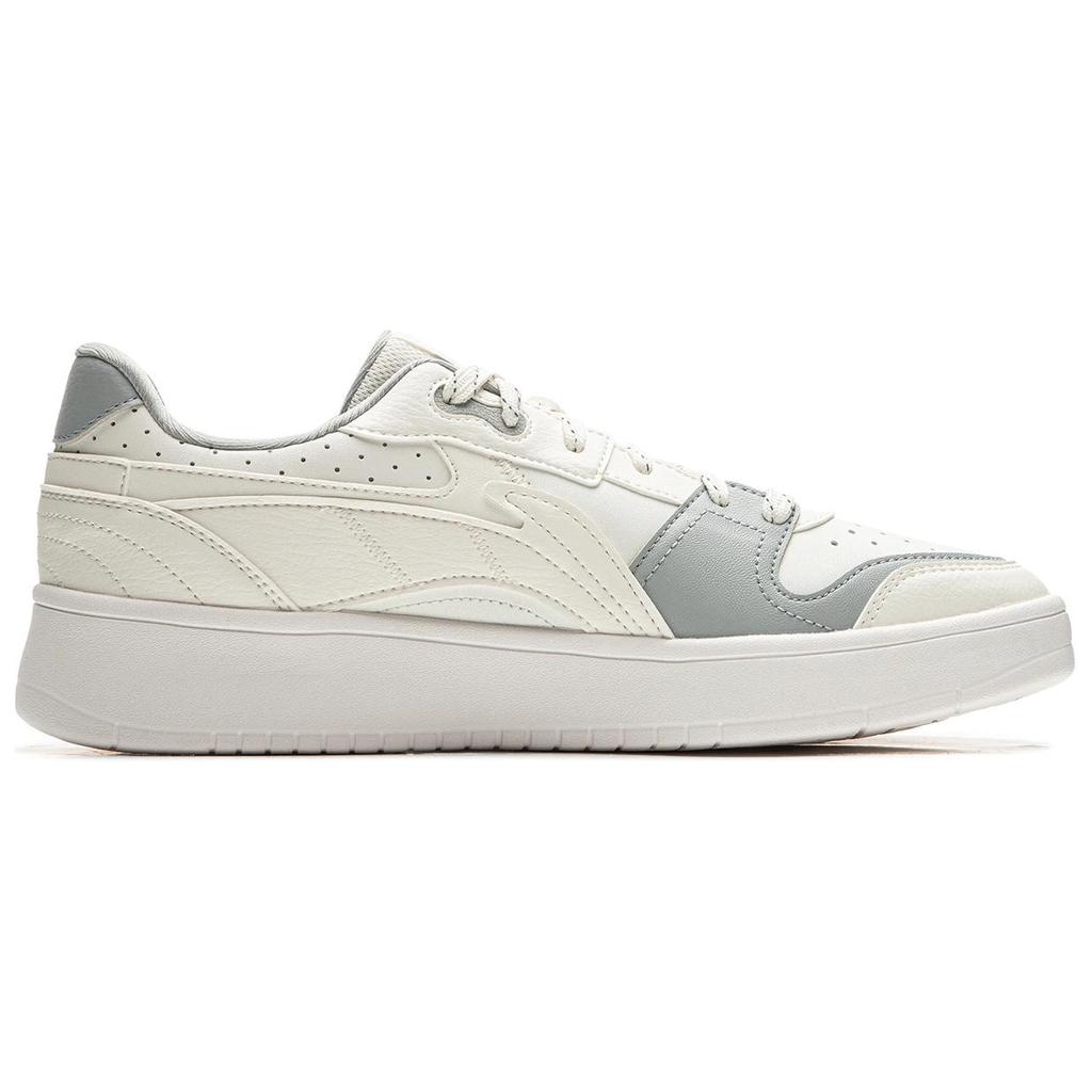 Li Ning Sycee Antidérapant Amorti Résistant à l'abrasion Bas Skateboard Chaussures Homme Blanc Gris AGCU515-1