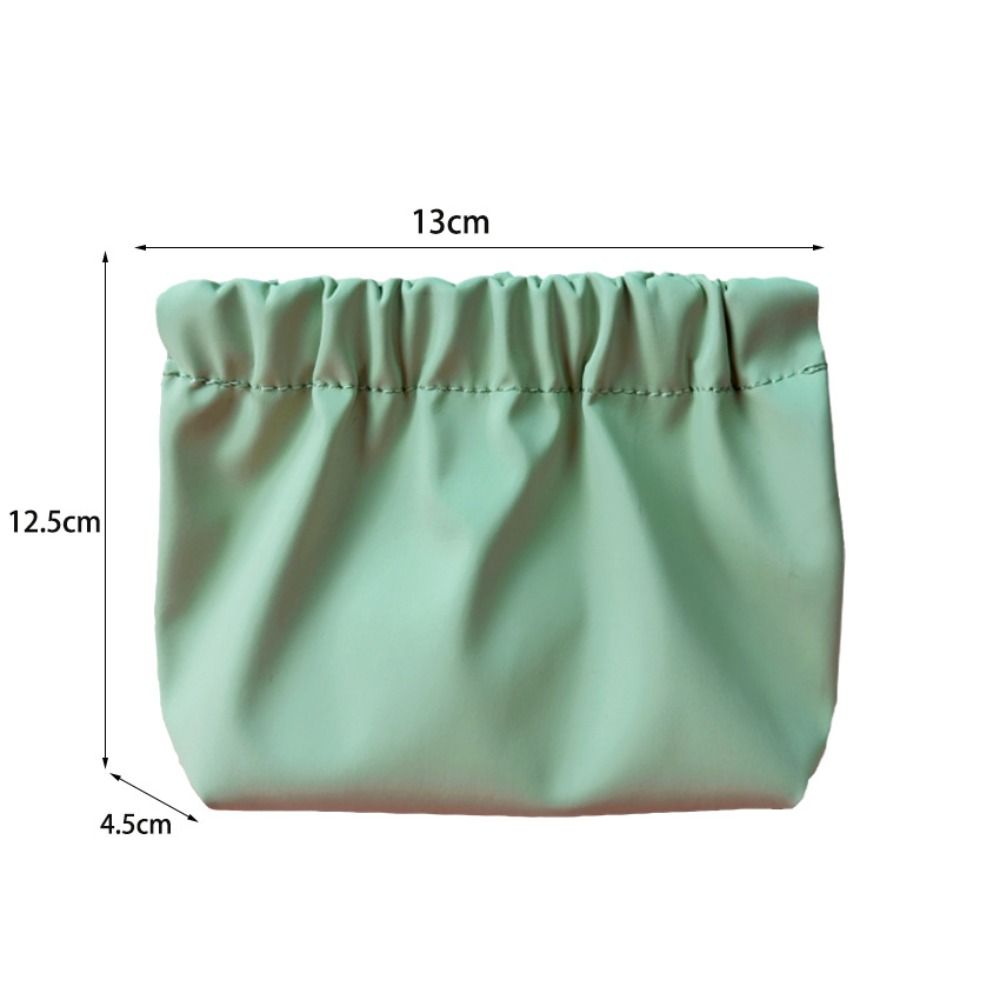 

Самозакрывающиеся пакеты для мелочей Однотонная косметичка Сумка с пружинной застежкой Женщины зелёный