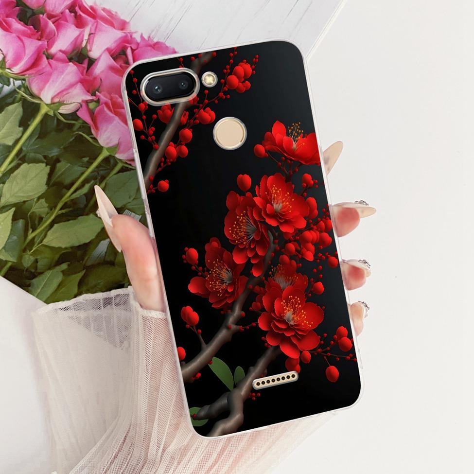 For Redmi 6 Case Cover Transparent Cute Cat Fashion Butterfly Funny Cool Painted Casing M1804C3DH M1804C3DG M1804C3DI