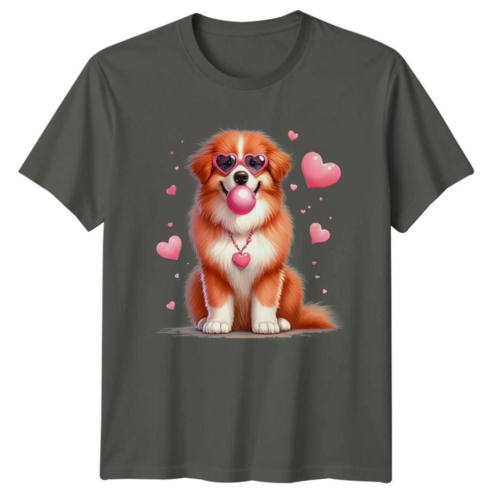 Dogs Valentines Day Animals Unisexs TShirt Unisexs Tee Graphic Unisex Top S