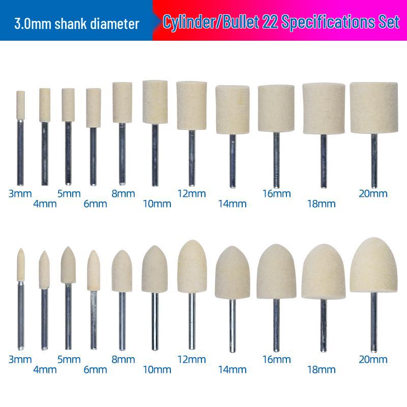 Wool Polishing and Grinding Head for Metal, Gemstone, Glass, and Jade