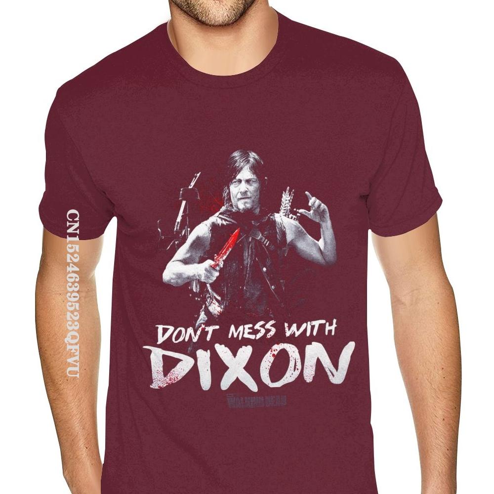 Walking Dead Daryl Dixon Printed Mens Tshirt Plus Size Men's Personalized Photo T Shirts Camisa Streetwear