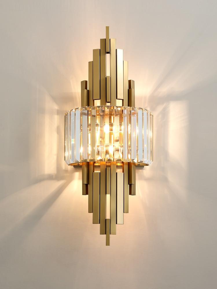 Lyon - Elegant Wall Lamp 60 Cm, 2xE14 Gold Crystal