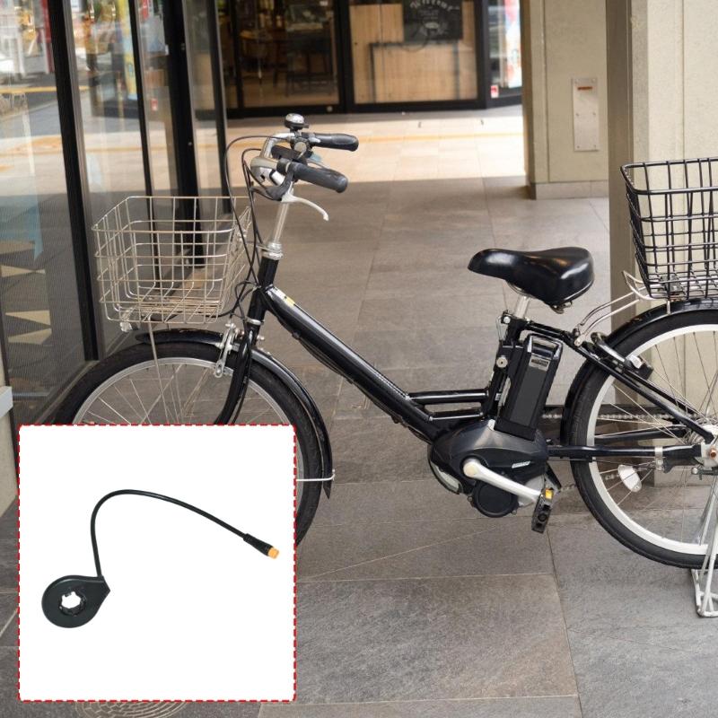 E-Bike Drehmomentsensor für Linkskurbelmontage, 12-Magnet-Signalgeber mit 200 mm Kabel und geschütztem Kabelende für Servicearbeiten