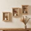 Square Cabinet Key Rack Wooden Entryway Storage Box Wall-Mounted Key Storage Box  Living Room