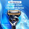 Gillette Fusion 5 ProGlide Razor Dual Lubricating Strips 2‑in‑1 Storage Base 360° Pivot Ball 5‑Nanometer Gradient‑Arranged Blades