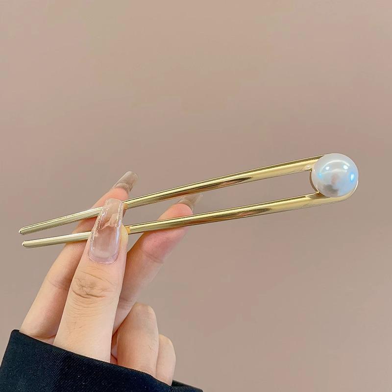 Elegant U-Shaped Chinese Hairpin: Women's Bun Tool, Decorative Insert Comb, Premium Hair Accessory