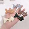 Simple Animal Fish Bone Hair Clip Plastic Headwear Geometry Hair Accessories Y2k Barrettes Girls