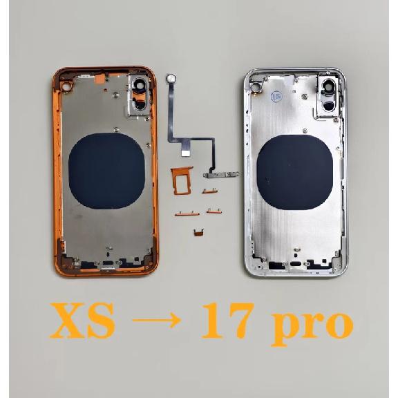 DIY Back Housing For iPhone XS Max Like 17 Pro Max Back Cover For iPhone XR To 17 Pro 11 To 17 Pro Housing X XS Up To 17 Pro