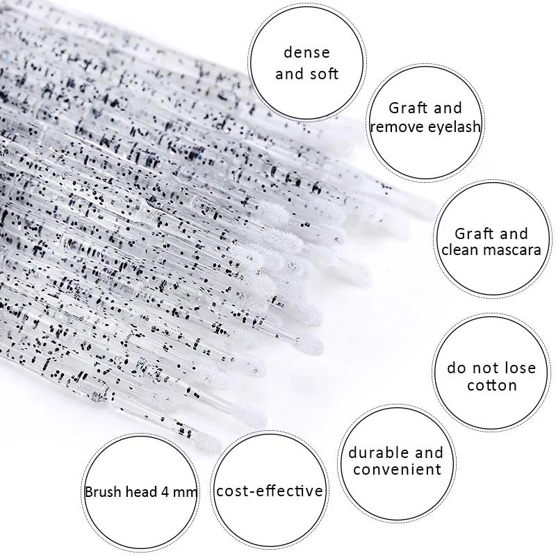50/100Pcs Brushes Lipstick ApplicatorWands Eyelashes Extension Makeup Brushes Lip Brush CrystalT ools Eyelash Disposable Makeup