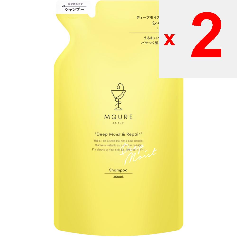 MQURE  M-Cure Deep Moist & Repair Shampoo Refill 360ml Shampoo/conditioner (premium) After Wetting Hair, Take an Appropriate Amount and Care