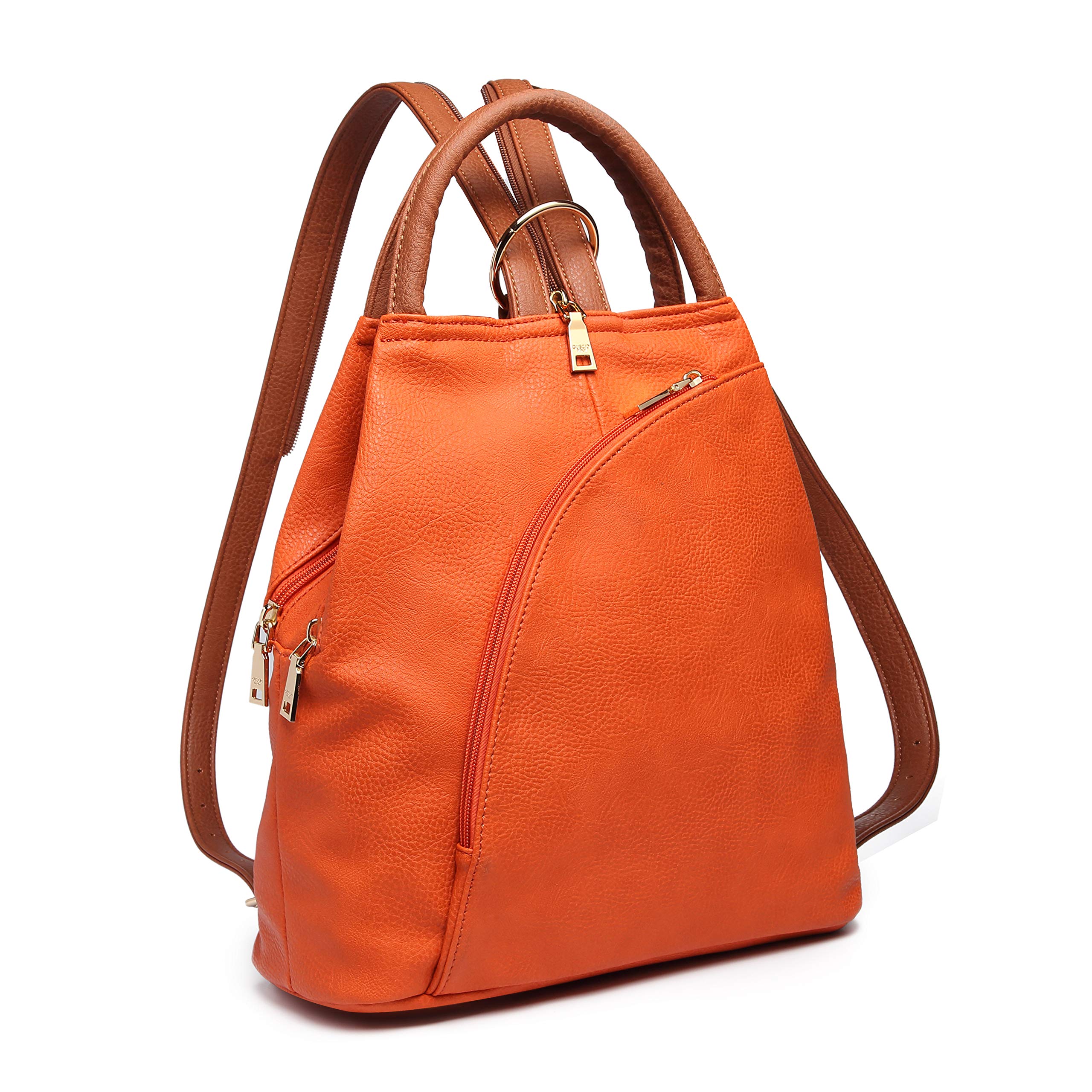 

3way Rucksack Lightweight Shoulder Bag Handbag Рюкзак Шкіряний рюкзак для дорослих 120406 [Guscio Basic] Жіночий (Помаранчевий) помаранчевий
