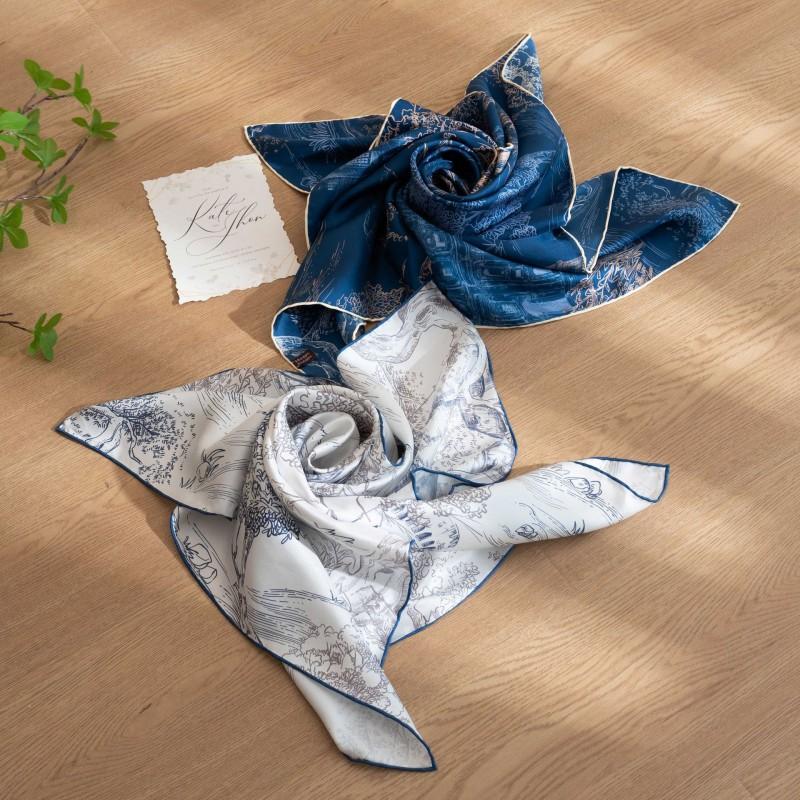 Silk Scarf Mom 100% Mulberry Square Neckerchief Gift Box Mothers Day Womens Fashion Accessory